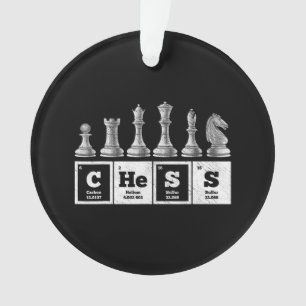 lustiger Schachspieler Nerd Periodensystem Chemie Ornament