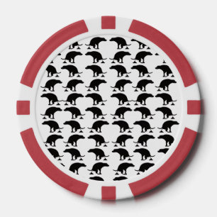 Lustiger Scheißender-Hund-Muster Pokerchips