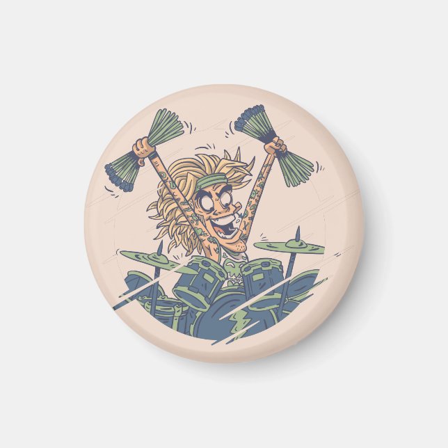 Lustiger Schlagzeuger Magnet (Vorne)