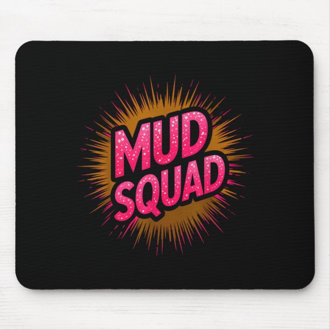 Lustiger Schlammtrupp Hindernislauf schlammige Sch Mousepad (Vorne)