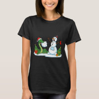 Lustiger Schlangen Schneemann Weihnachtsbaum Xmas 