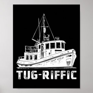 Lustiger Schlepper Schubboot Schleppboot-Witz  Poster