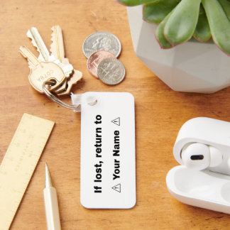 Lustiger Schlüsselanhänger mit Rückgabeaufschrift