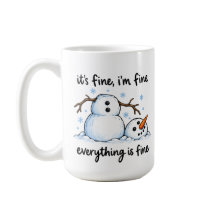 Lustiger Schmelz-Schneemann Winter Humor