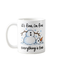 Lustiger Schmelz-Schneemann Winter Humor