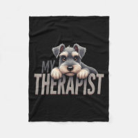 Lustiger Schnau-Welpe Mein Therapeut Schnauzer Hun