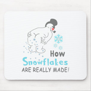 Lustiger Schnee Wie Schneeflocken wirklich gemacht Mousepad