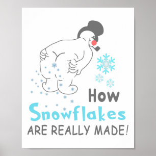 Lustiger Schnee Wie Schneeflocken wirklich gemacht Poster
