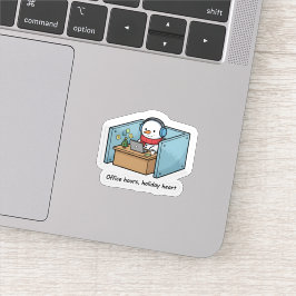 Lustiger Schneemann-Büroaufkleber – Weihnachtsstim Aufkleber