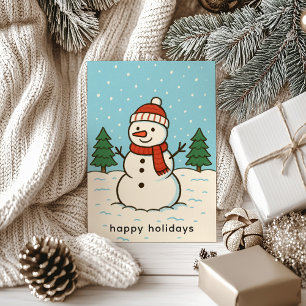 Lustiger Schneemann Süßes Weihnachten