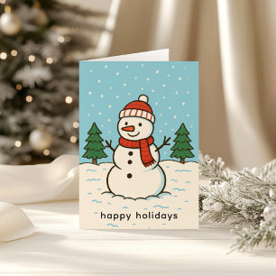 Lustiger Schneemann Süßes Weihnachten Karte