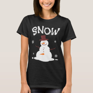Lustiger Schneemann und Schneefräse passendes Paar T-Shirt