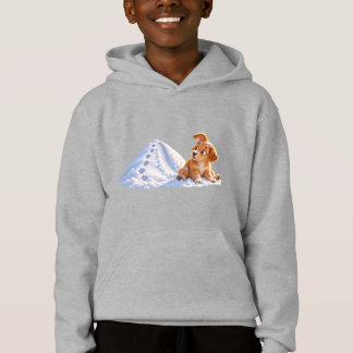 Lustiger Schneerutsch-Hundewelpen-Kinderpullover Hoodie
