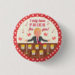 Lustiger Schnellimbiß Donald Trump brät Button