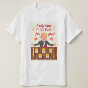 Lustiger Schnellimbiß Donald Trump brät T-Shirt