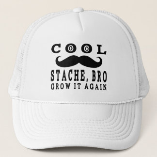 Lustiger Schnurrbart cooles Stache Bro wachsen es Truckerkappe