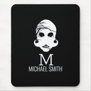 Lustiger Schnurrbart-Monogramm Mousepad