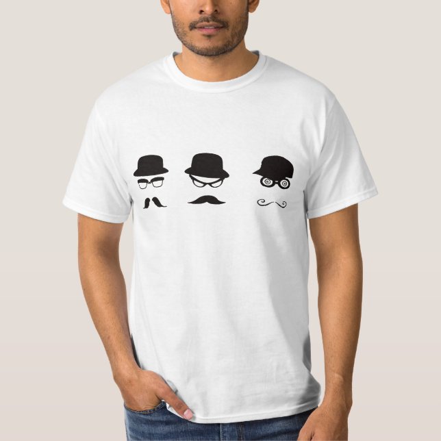 Lustiger Schnurrbart-T - Shirt (Vorderseite)