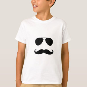 Lustiger Schnurrbart-Typ-Druck T-Shirt