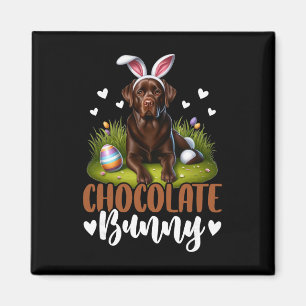 Lustiger Schokoladen-Labrador-Hase-Ostern Festlich Magnet