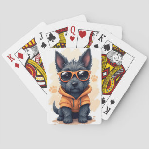 Lustiger Schottischer Terrier Kawaii Hund Spielkarten