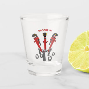 Lustiger Schraubenschlüssel-Monter Werkzeuge Humor Schnapsglas