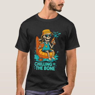 Lustiger Schreck bis auf die Knochen Skelett schwe T-Shirt