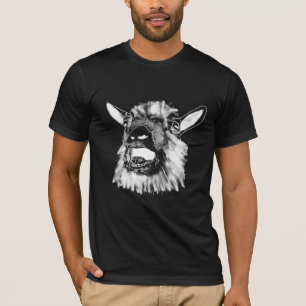 Lustiger schreiender Ziegen-Geist skurrile Farm Ti T-Shirt
