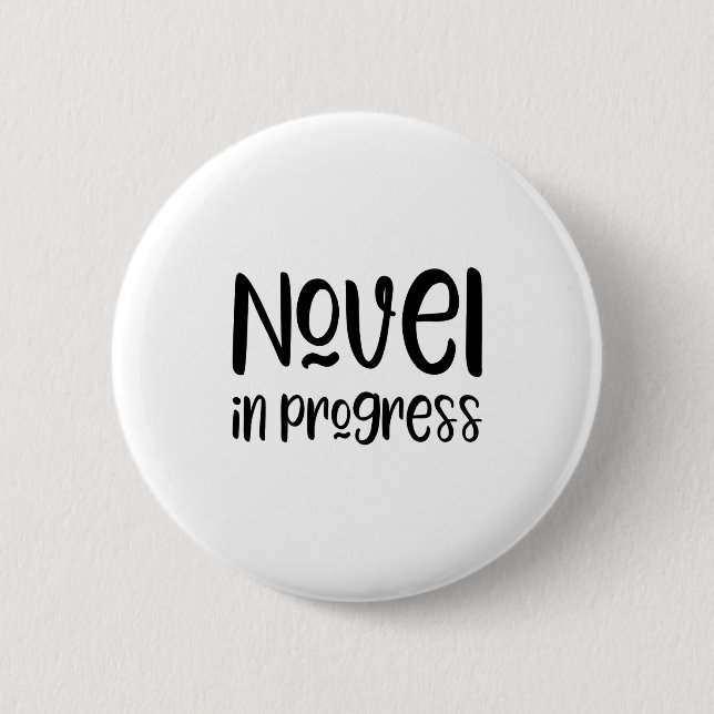 Lustiger Schriftsteller-Slogan  Button (Vorderseite)