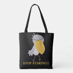 Lustiger Schuhschnabel Hör auf zu starren Tasche
