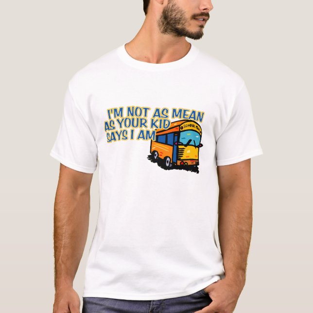 Lustiger Schulbustreiber-T - Shirt (Vorderseite)