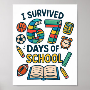 Lustiger Schule Sechs Sieben Meme Schüler Lehrer W Poster