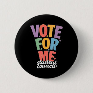 Lustiger Schultag der Schülerratswahl Wählt mich Button
