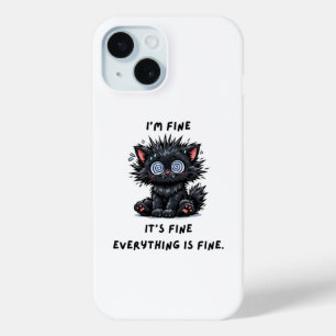 Lustiger schwarzer Katzen-Handyanhänger Case-Mate iPhone Hülle