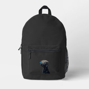Lustiger schwarzer Labrador Retriever Lab Hund Bes Bedruckter Rucksack