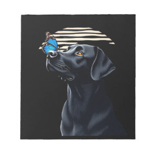 Lustiger schwarzer Labrador Retriever Lab Hund Bes Notizblock