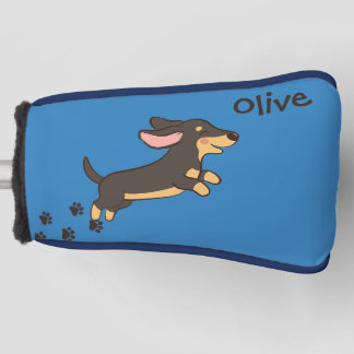 Lustiger schwarzer Tannendachshund Golf Headcover