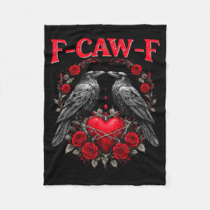 Lustiger schwarzer Vogel F-caw-f Anti Valentinstag Fleecedecke