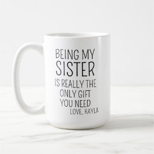 Lustiger Schwester-Mug, Schwester-Geschenke, Lusti Kaffeetasse