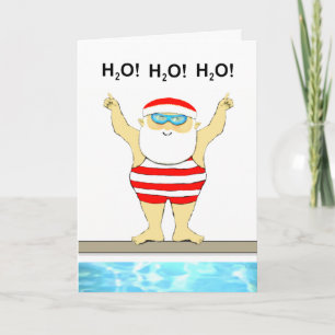 Lustiger Schwimmer Weihnachten