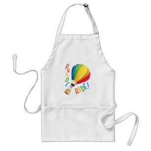 Lustiger Schwuler Stolz Heißluftballon Regenbogen Schürze