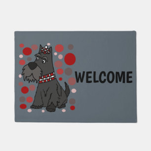 Lustiger Scottish Terrier und Kreis-Kunst Fußmatte