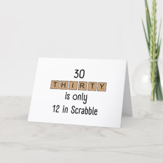 Lustiger Scrabble 30. Geburtstagskarte Dankeskarte