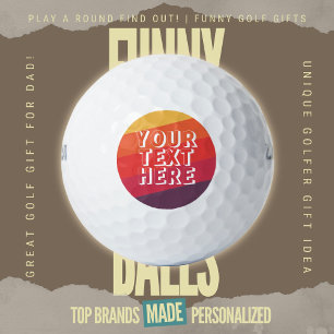 Lustiger Scramble Golf Papa Retro Sonnenuntergang Golfball