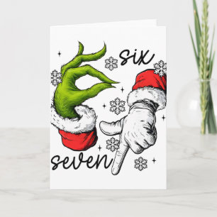 Lustiger Sechs Sieben 67 Meme 6 7 Weihnachtselfen Karte