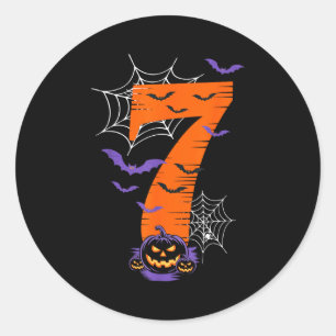 Lustiger Sechs Sieben 6 7 Meme Design Paare Hallow Runder Aufkleber