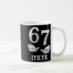 Lustiger sechs sieben 6 7 Meme g alpha Slang wenn Kaffeetasse