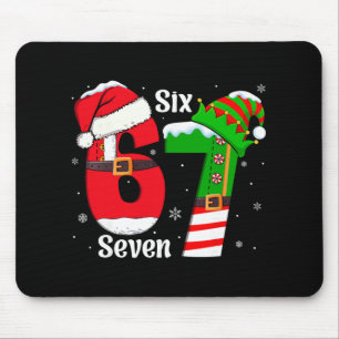 Lustiger Sechs Sieben 6 7 Meme Gen Alpha Slang Wei Mousepad
