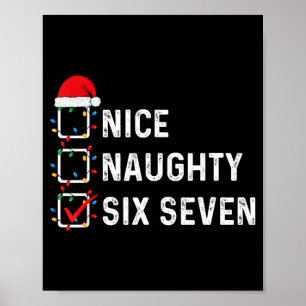 Lustiger Sechs Sieben Meme 67 Weihnachtsliste Nett Poster