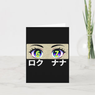 Lustiger Sechs Sieben Meme 6 Und 7 In Japanischen Karte